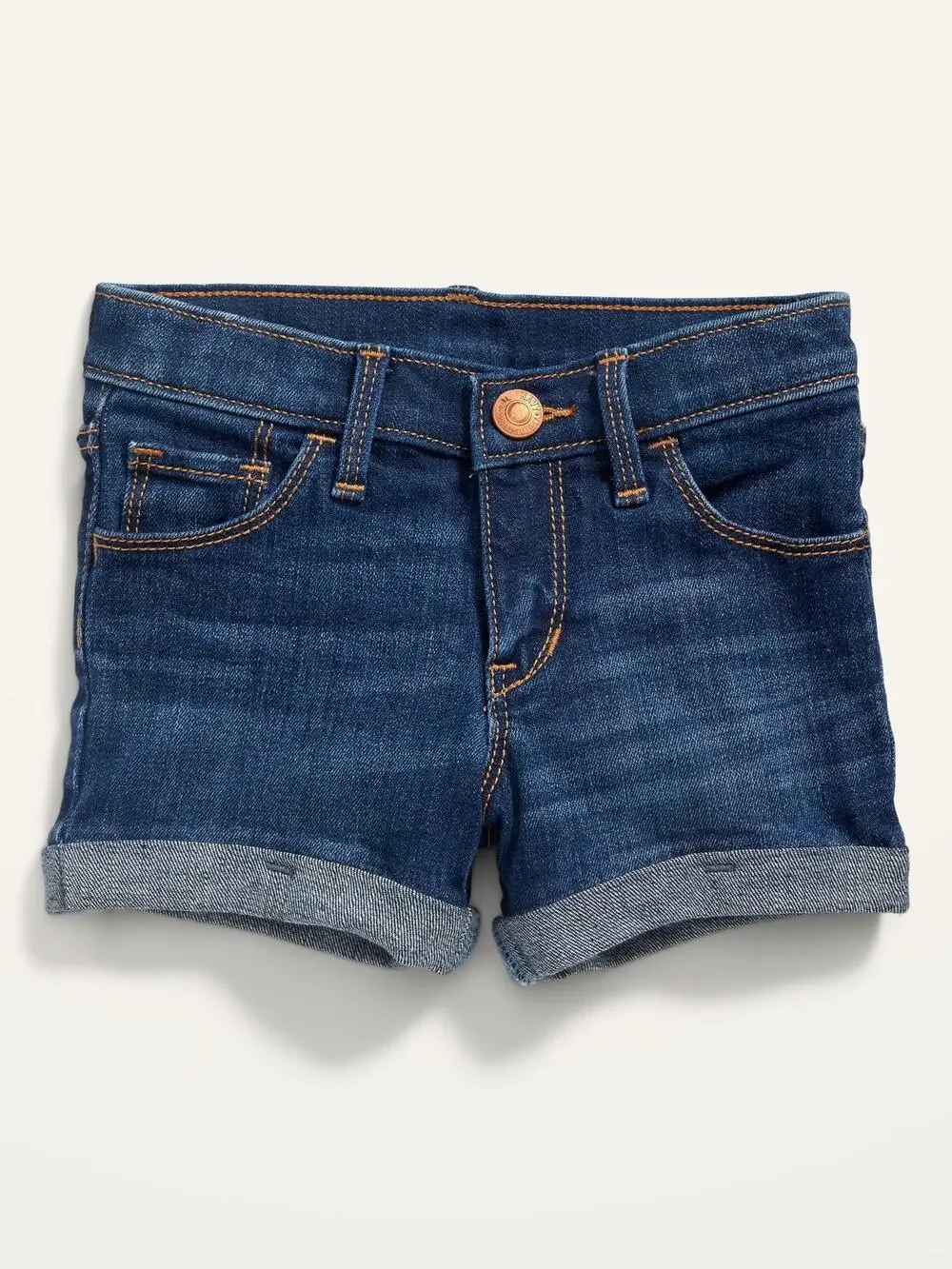 Old Navy Girls Faded Medium Wash Blue Denim Jean Shorts Youth Size 14